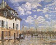 Alfred Sisley The Bark during the Flood,Port Marly (mk09) France oil painting reproduction